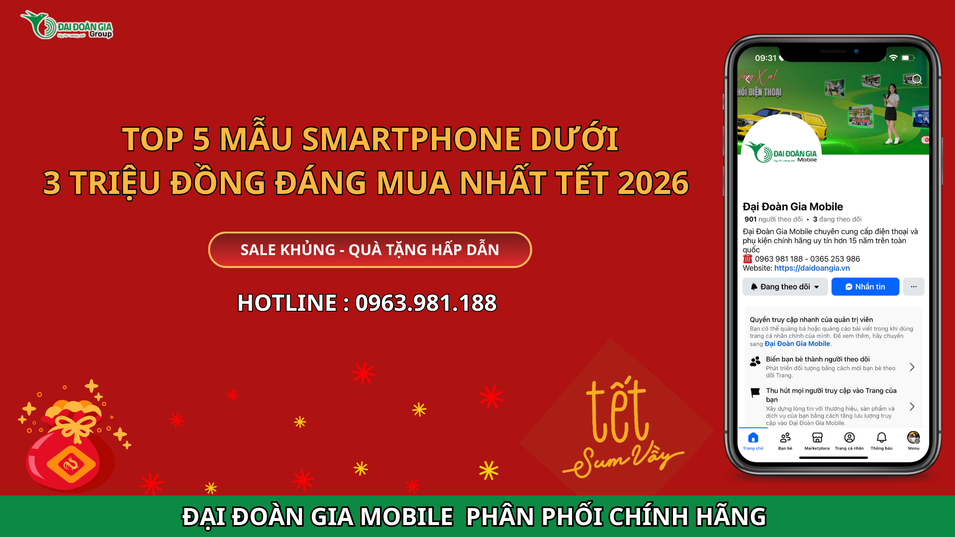 Top 5 mẫu Smartphone dưới 3 triệu đồng đáng mua nhất Tết 2026
