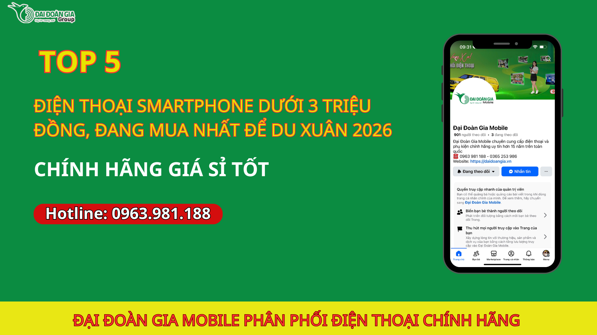 Top 5 smartphone dưới 3 triệu đáng mua nhất để du xuân 2026