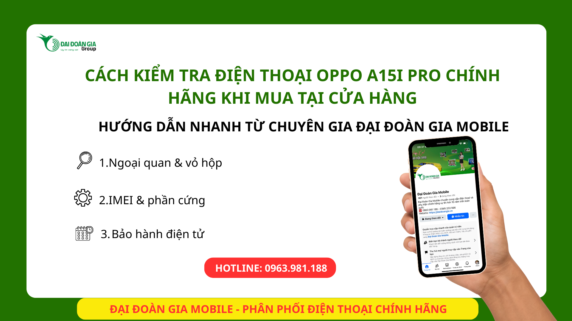 Cách kiểm tra điện thoại Oppo A15i Pro chính hãng khi mua tại cửa hàng