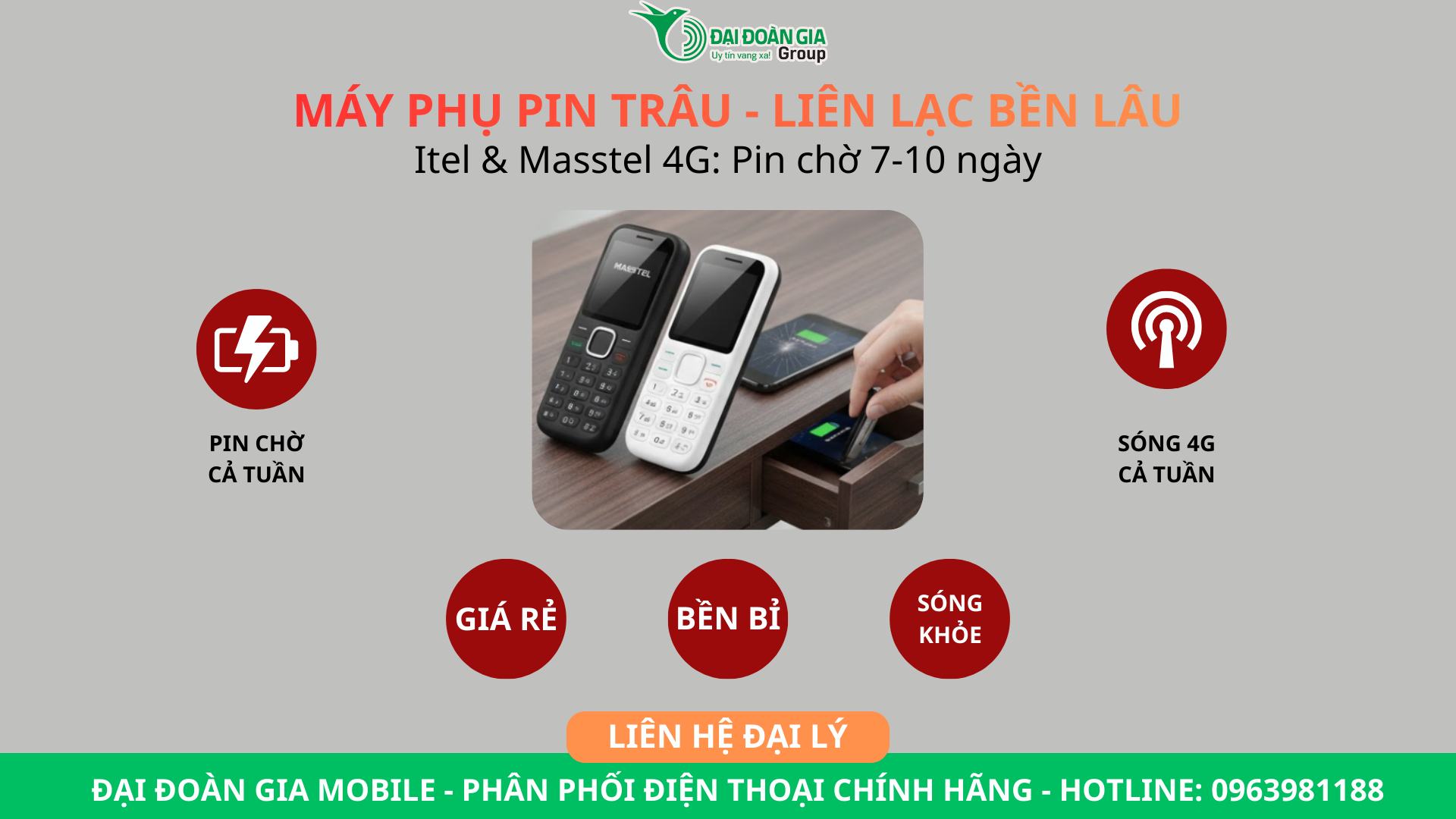 Dùng điện thoại Itel, Masstel làm máy phụ: Pin chờ cả tuần không lo hết
