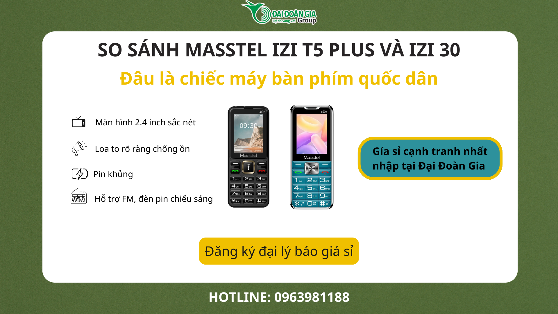 So sánh Masstel izi T5 Plus và izi 30: Đâu là máy phím bấm quốc dân?