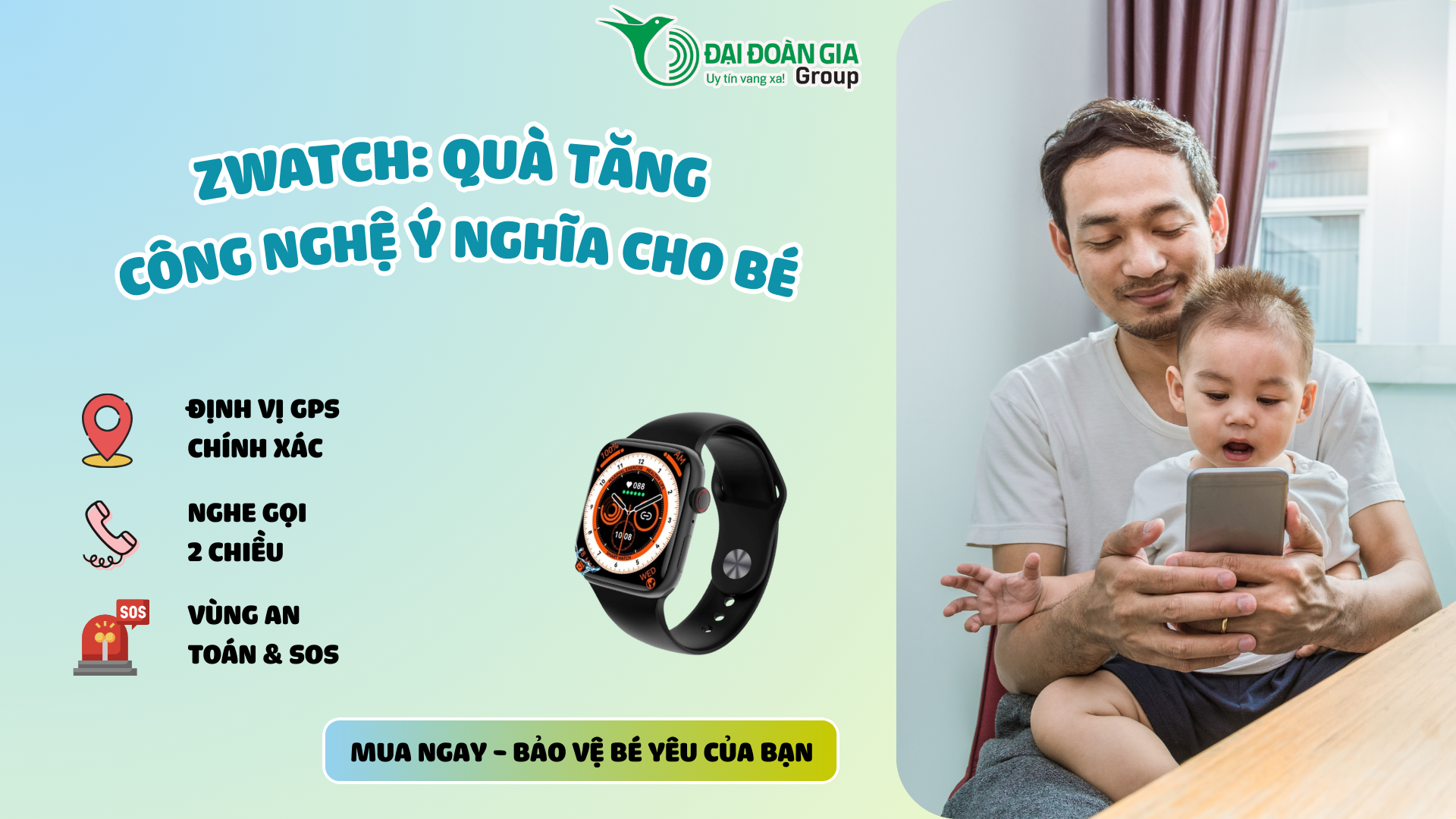Đồng hồ thông minh ZWatch Z1: Quà tặng công nghệ ý nghĩa cho bé