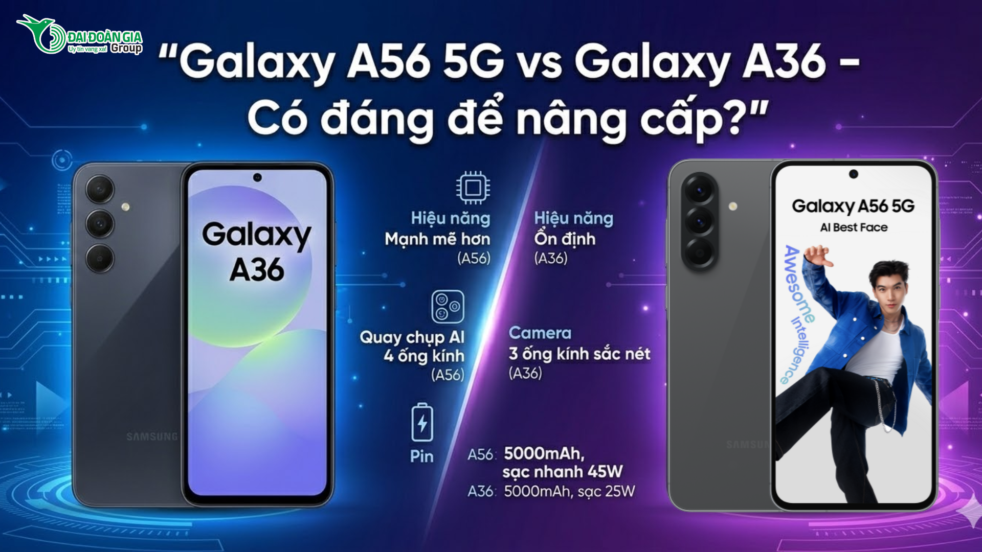 So sánh Samsung Galaxy A56 5G và Galaxy A36: Có đáng để nâng cấp?