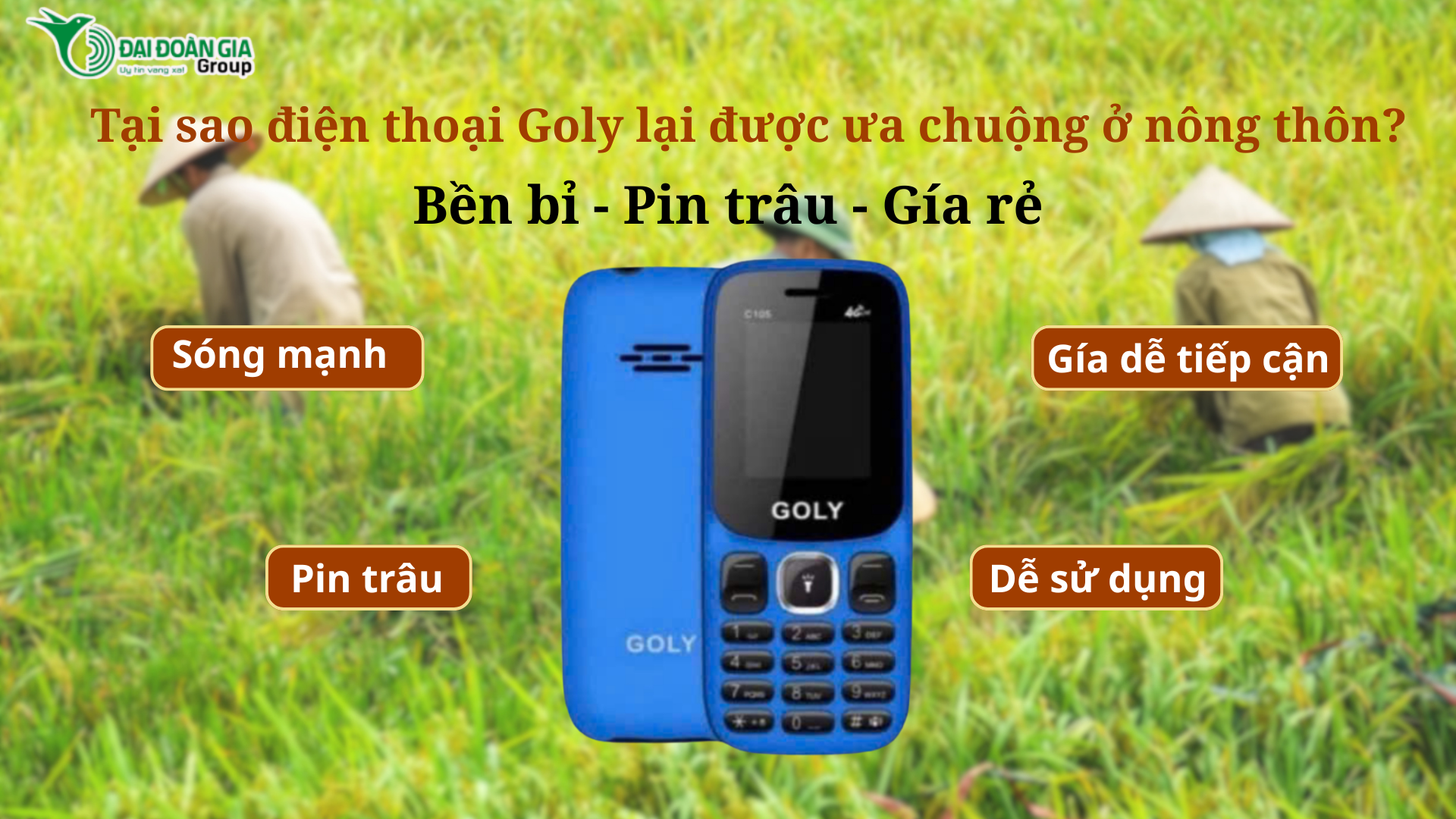 Tại sao điện thoại Goly lại được ưa chuộng tại vùng nông thôn?
