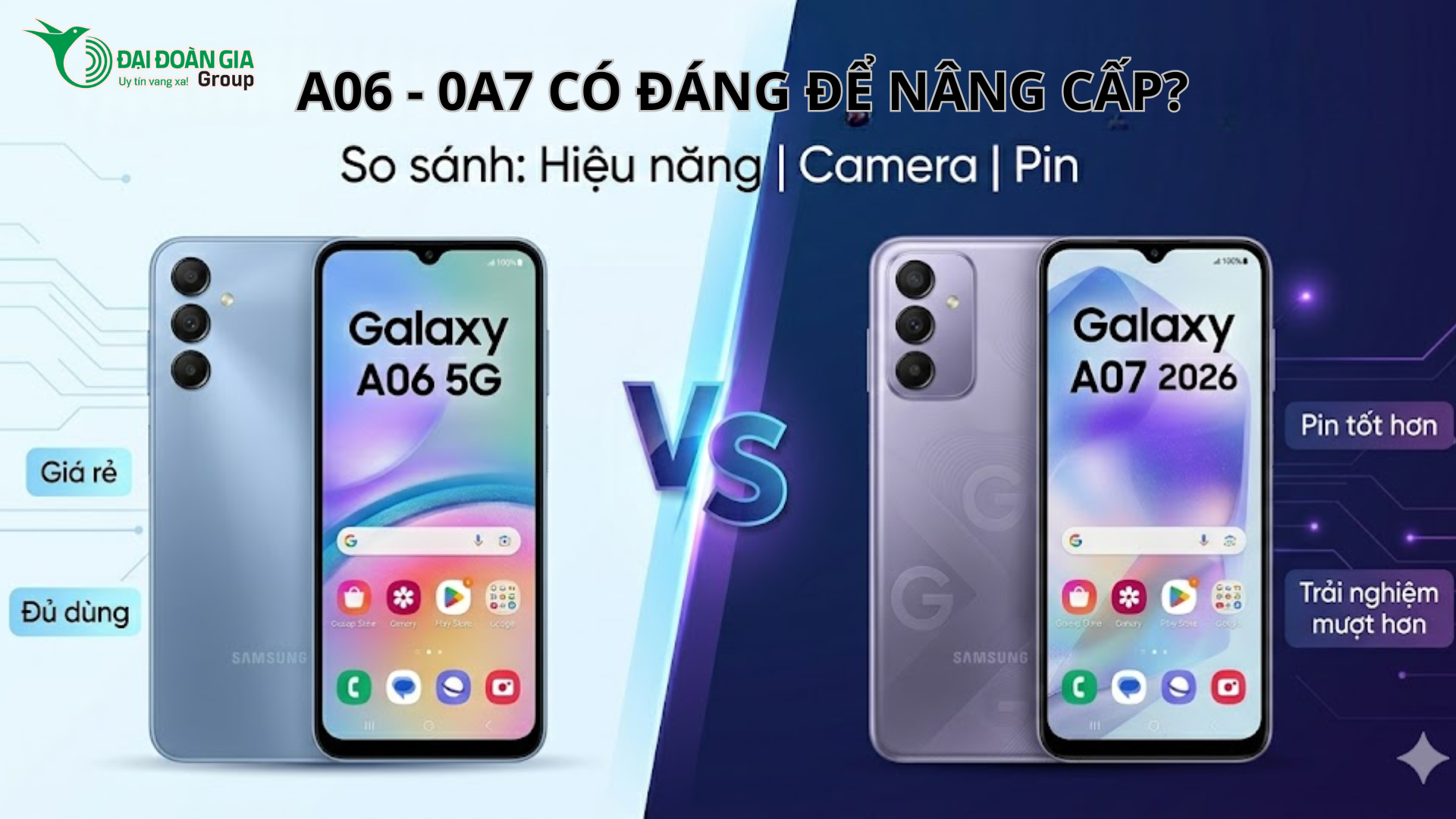 So sánh Samsung A06 5G và A07: Có đáng để nâng cấp?