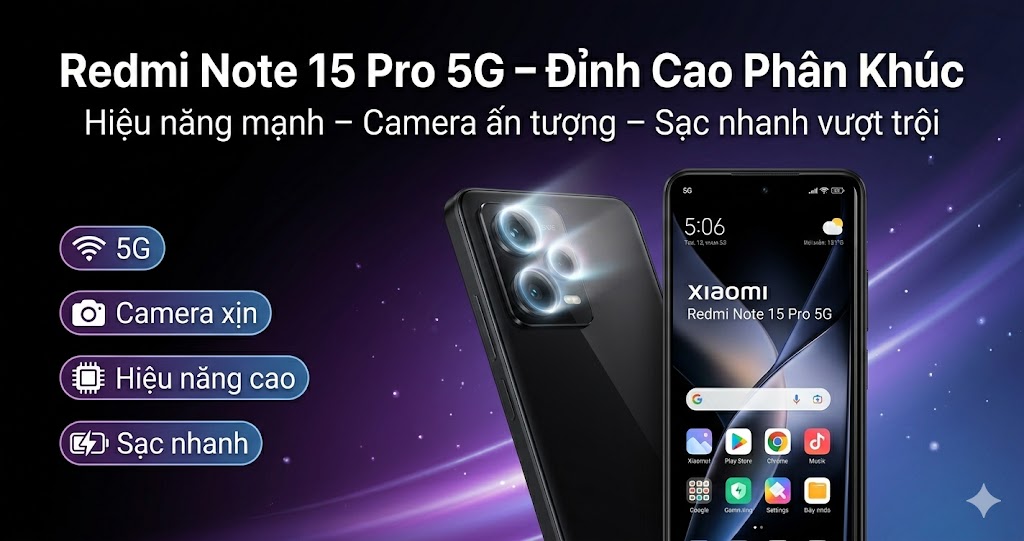 Review Xiaomi Redmi Note 15 Pro 5G: Đỉnh cao phân khúc