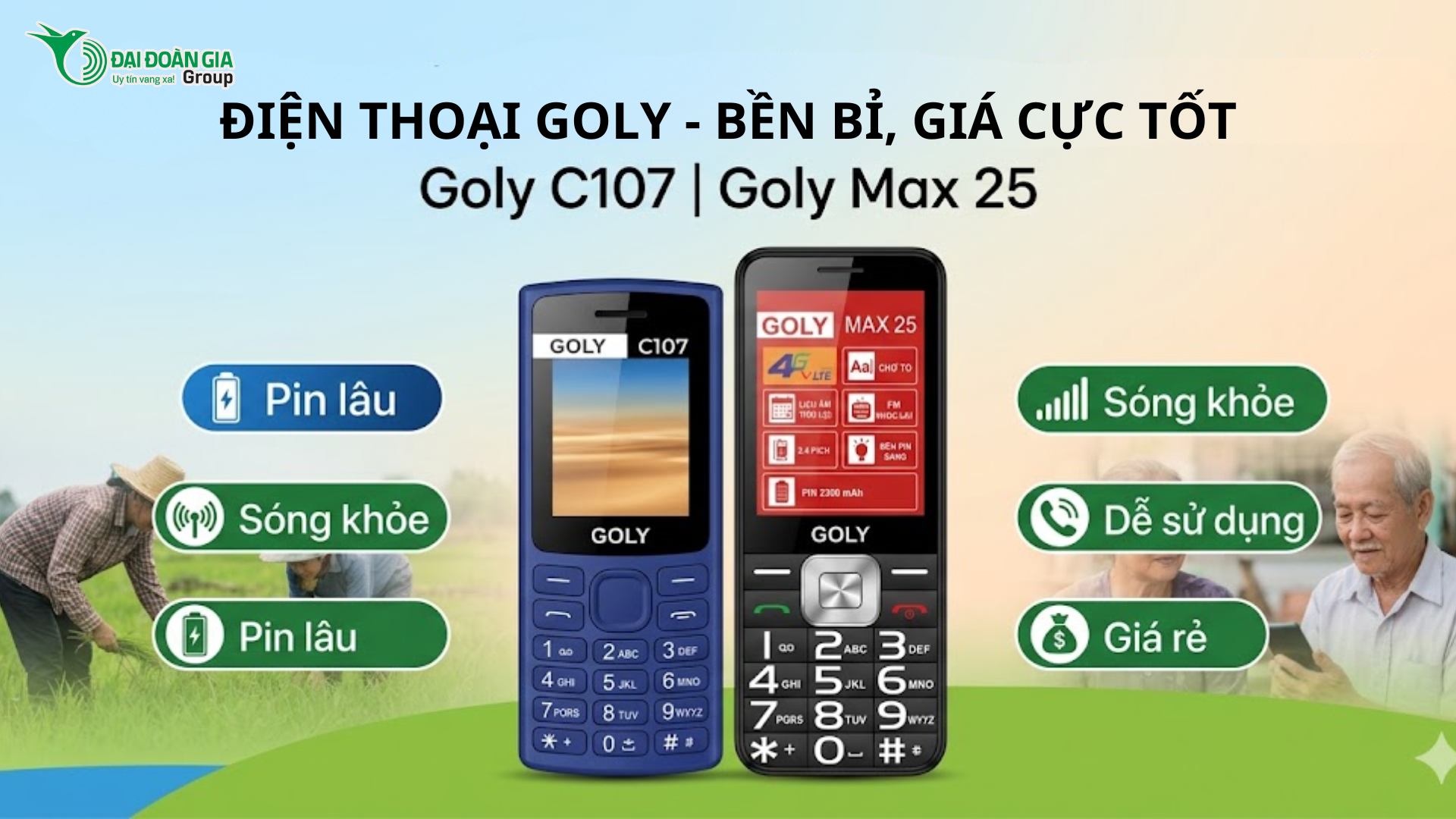 Giới thiệu dòng điện thoại Goly: Lựa chọn bền bỉ, giá cực tốt