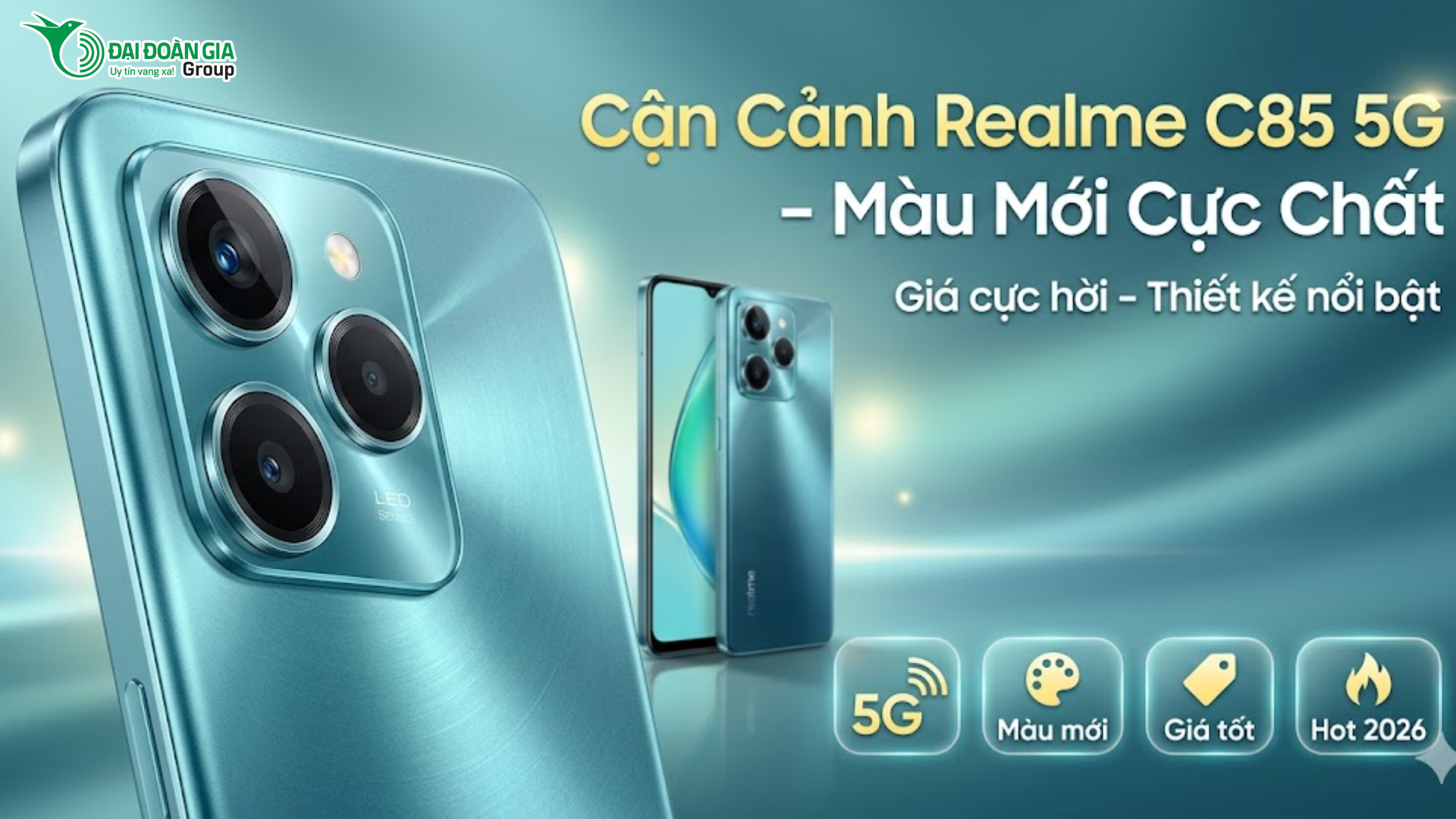 Cận cảnh Realme C85 5G - Màu mới cực chất, giá cực hời