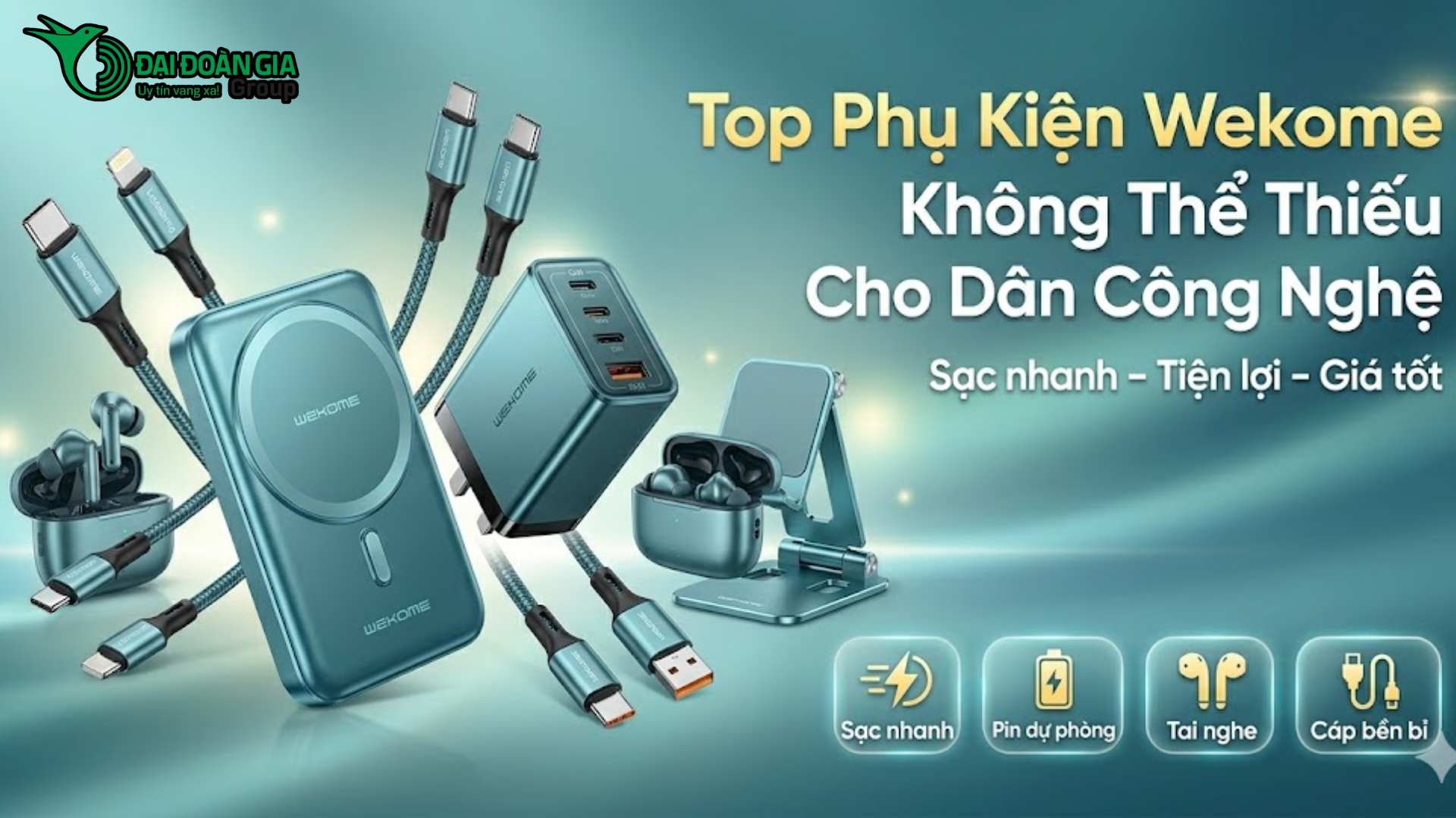 Top phụ kiện Wekome không thể thiếu cho dân công nghệ