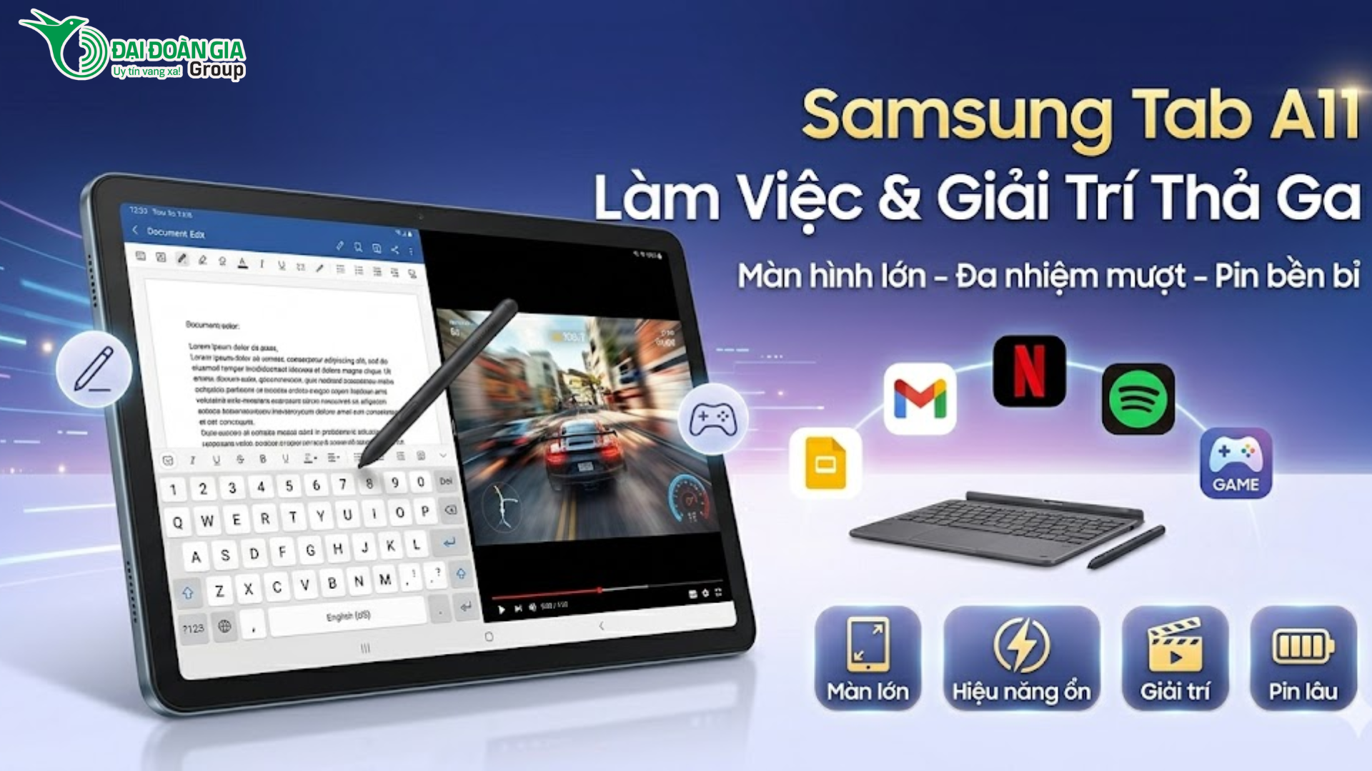 Đánh giá máy tính bảng Samsung Tab A11: Làm việc, giải trí thả ga