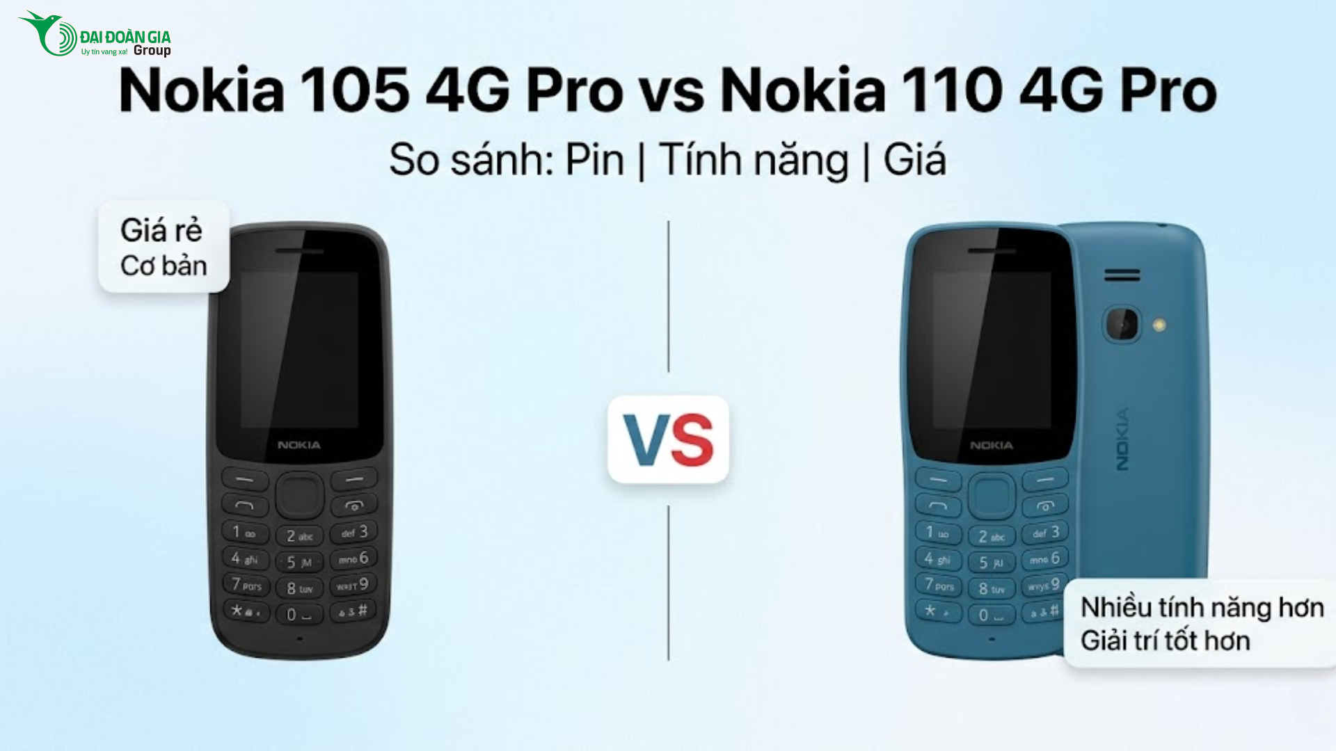 So sánh Nokia 105 4G Pro và Nokia 110 4G Pro