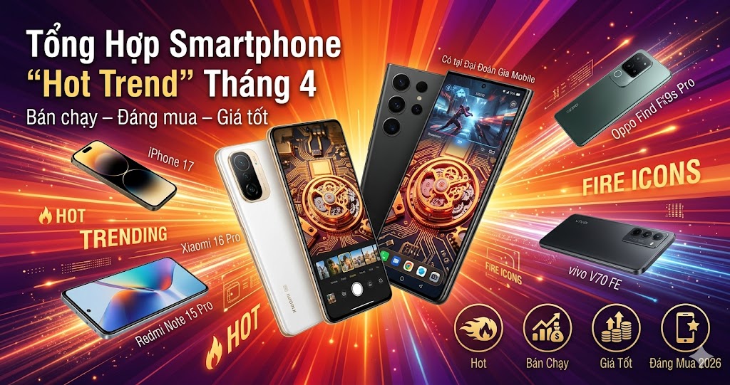 Tổng hợp các dòng máy "Hot Trend" bán chạy nhất tháng 4
