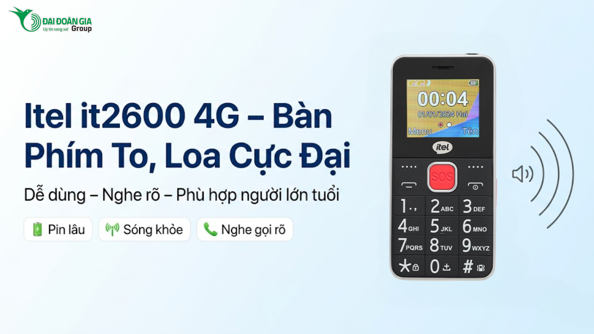 Review Itel it2600 4G: Bàn phím to, loa cực đại, đúng ý người già