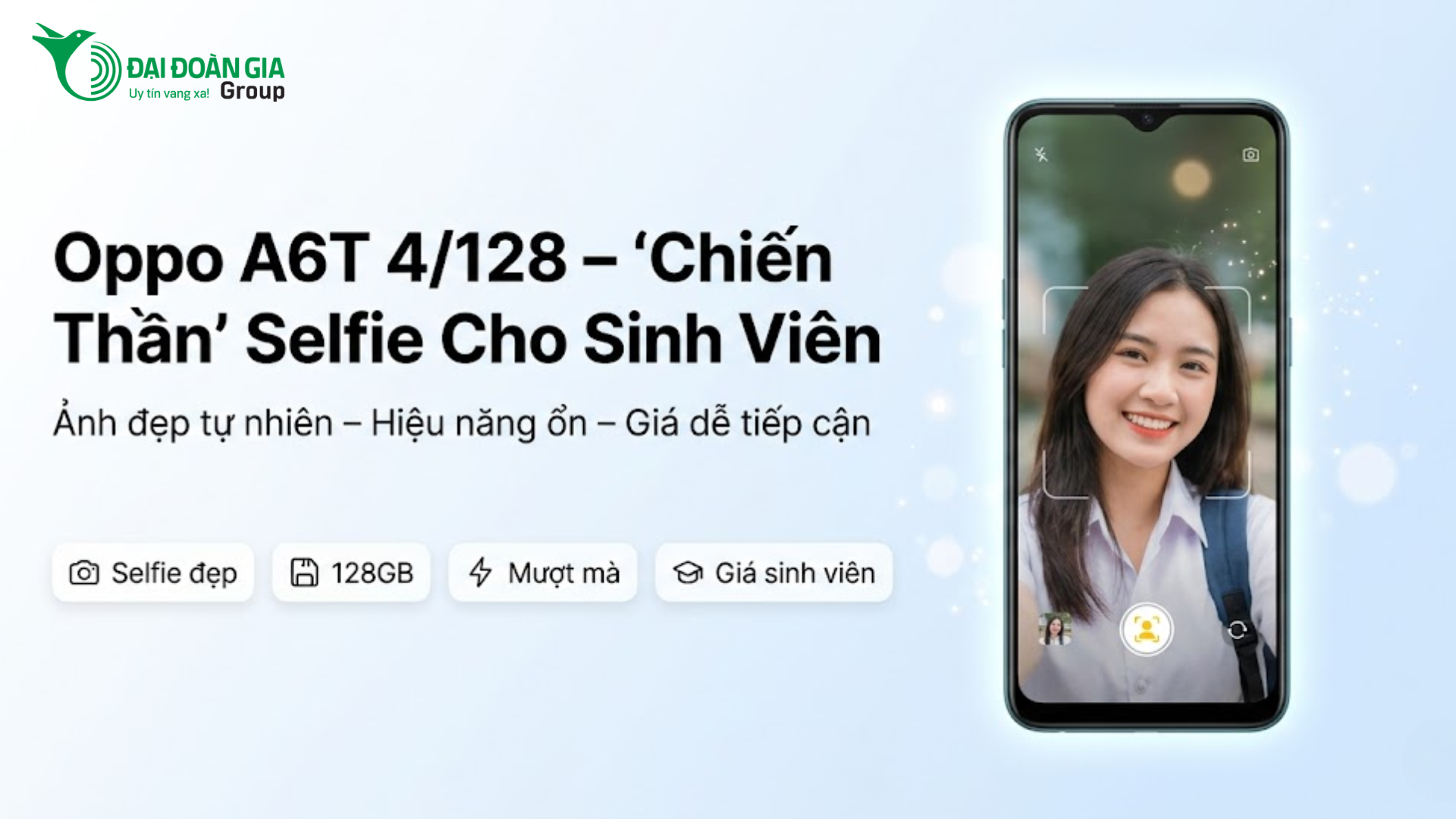 Oppo A6T 4/128: "Chiến thần" chụp ảnh tự sướng trong tầm giá sinh viên