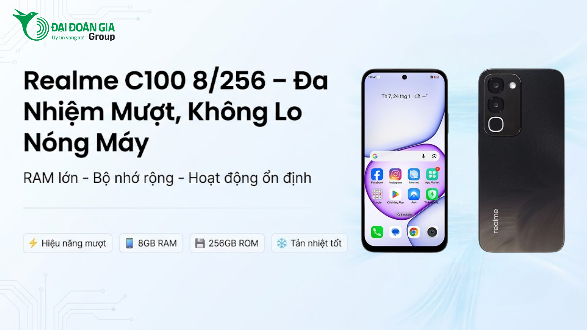 Realme C100 8/256: Bí kíp cày đa nhiệm mượt mà không lo nóng máy