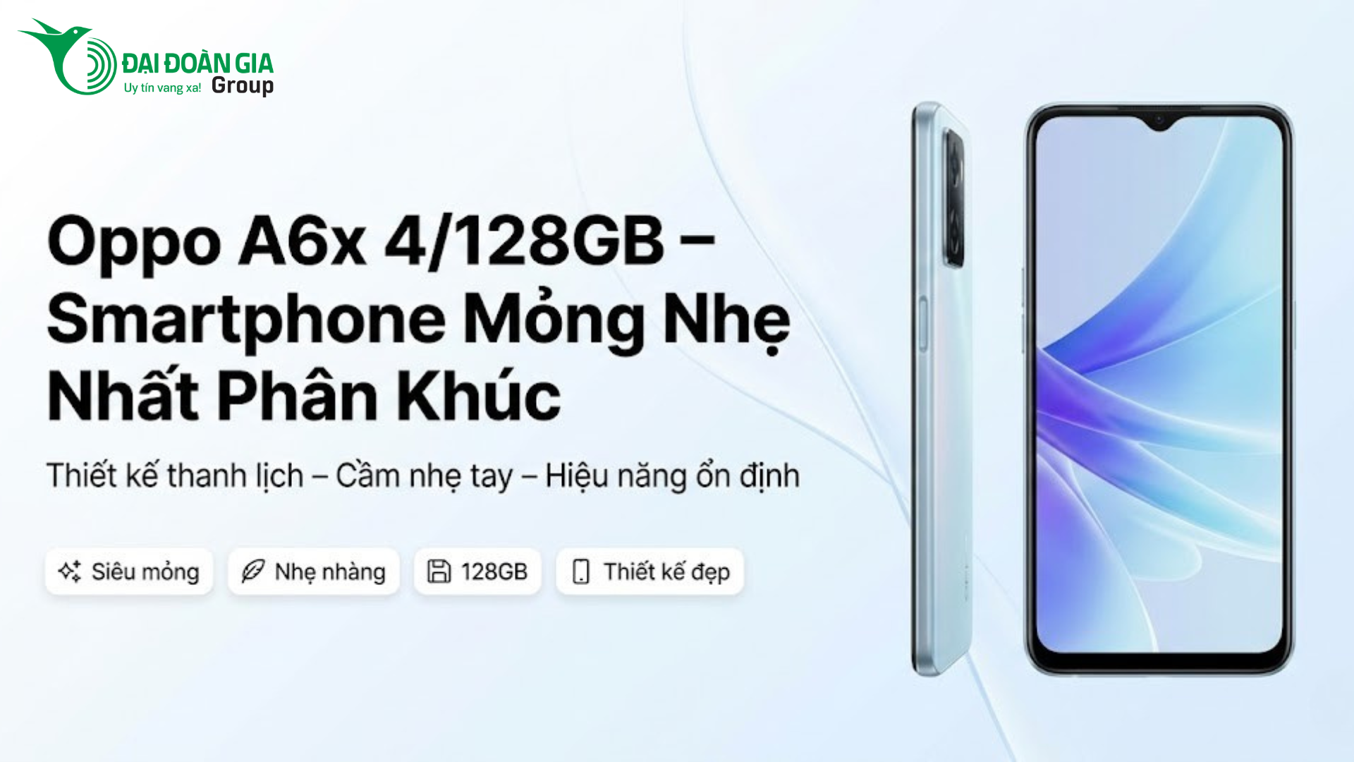 Oppo A6x 4/128Gb: Smartphone mỏng nhẹ nhất phân khúc phổ thông