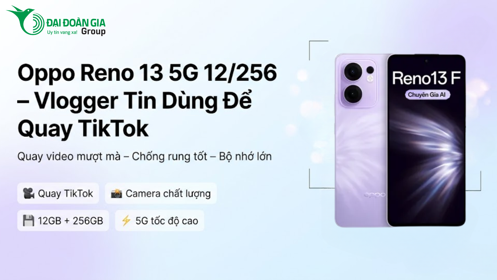 Oppo Reno 13 5G 12/256: Tại sao các vlogger tin dùng để quay TikTok?