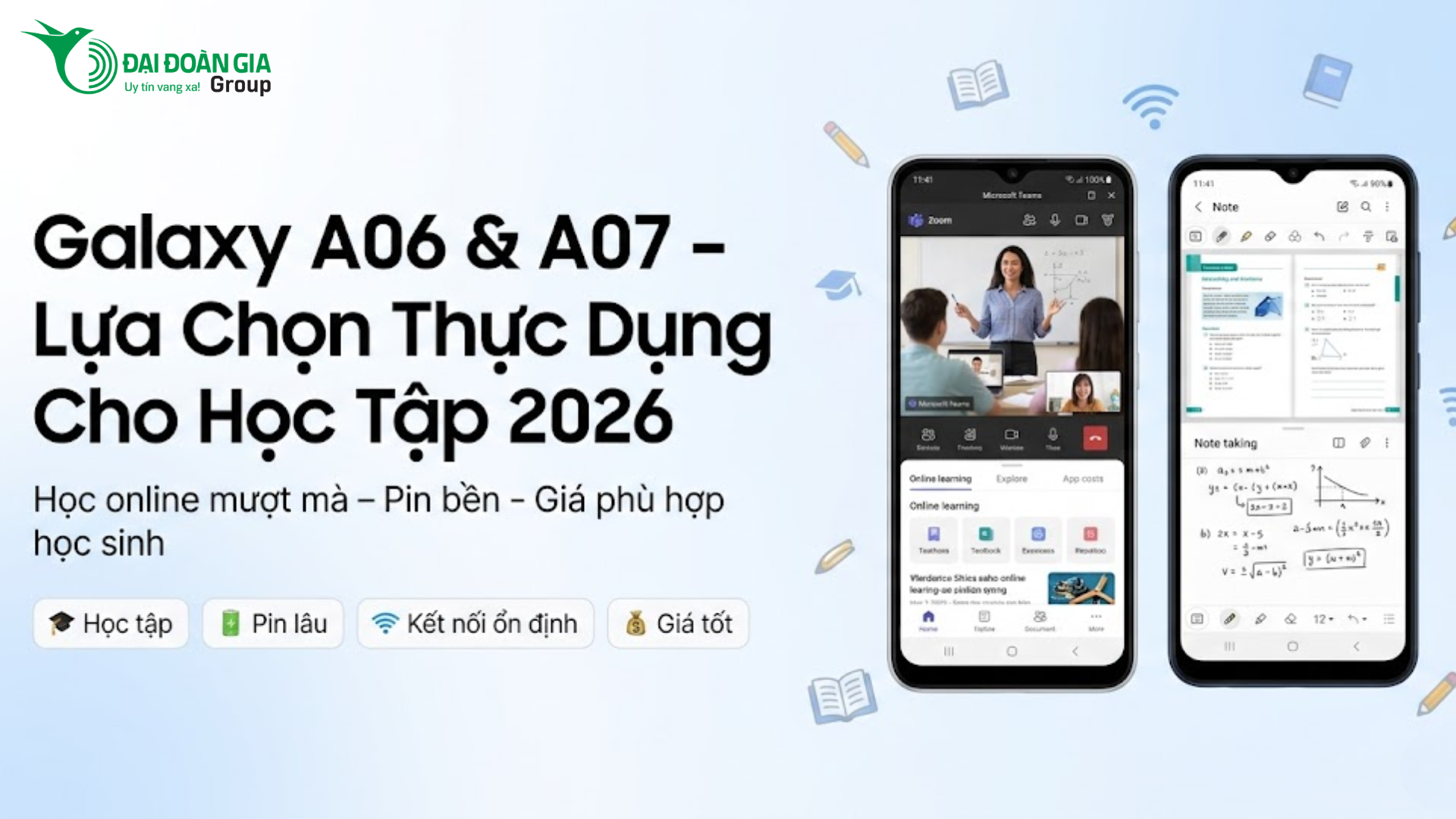 Samsung Galaxy A06 & A07: Sự lựa chọn thực dụng cho nhu cầu học tập 2026