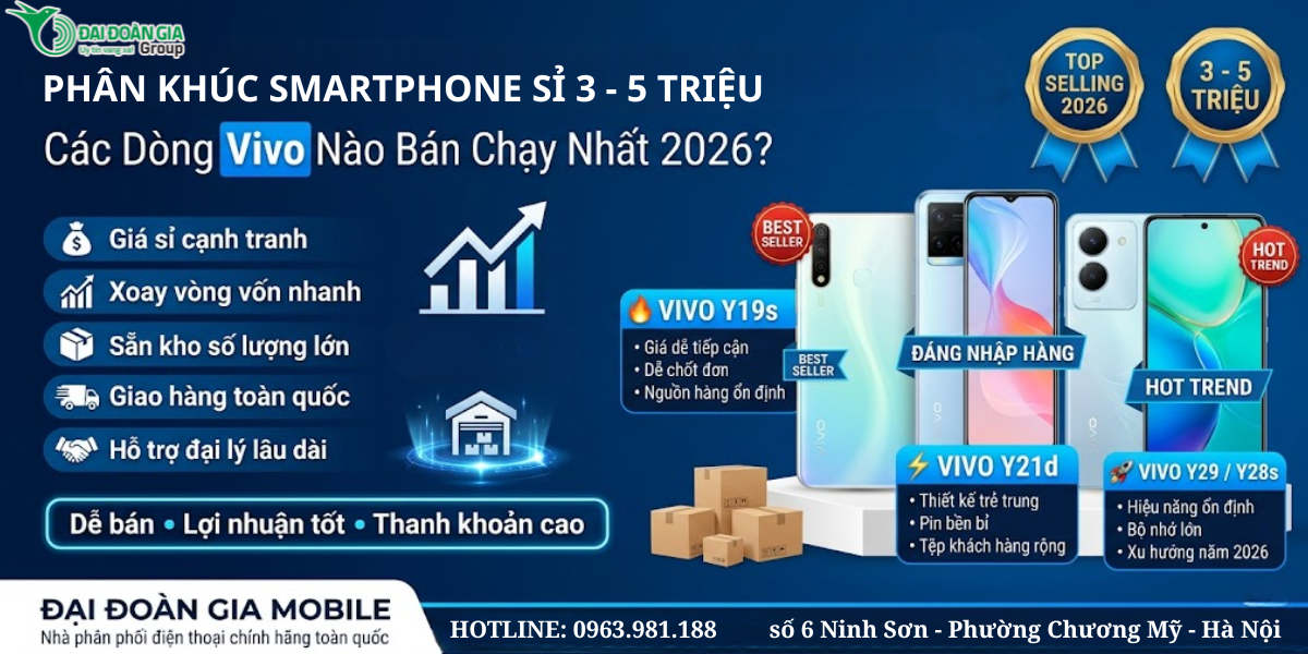 Phân khúc smartphone sỉ 3 - 5 triệu: Các dòng Vivo nào bán chạy nhất?
