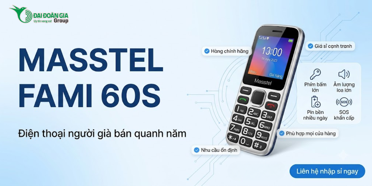 Masstel Fami 60s - Điện thoại người già bán quanh năm