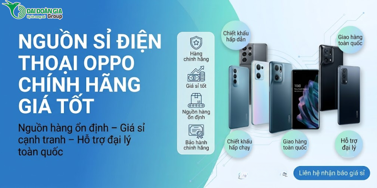 Nguồn sỉ điện thoại OPPO chính hãng giá tốt