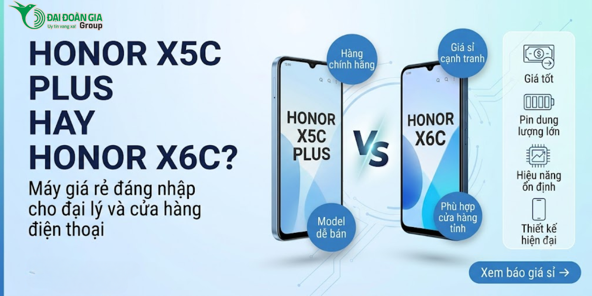 Honor X5c Plus và Honor X6C: Máy giá rẻ đáng nhập