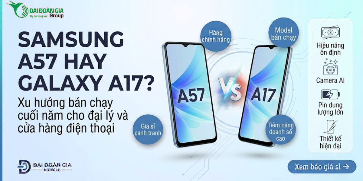 Samsung A57 và Galaxy A17: Xu hướng bán chạy cuối năm