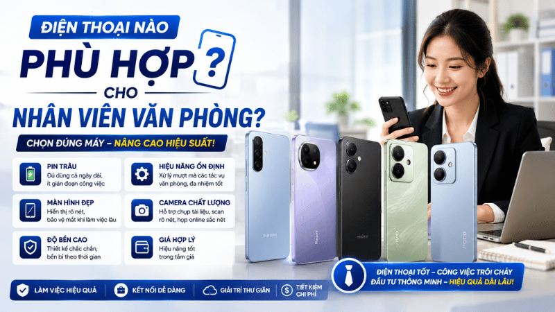 Điện thoại nào phù hợp cho nhân viên văn phòng?