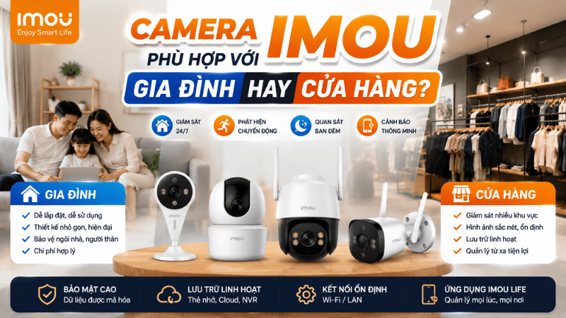Camera IMOU phù hợp với gia đình hay cửa hàng?