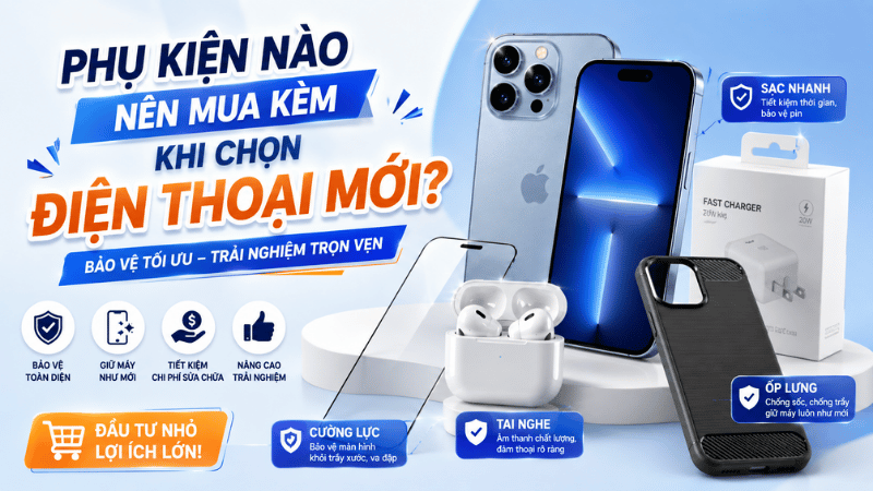 Phụ kiện nào nên mua kèm khi chọn điện thoại mới?